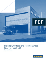 Rolling Shutters and Rolling Grilles SB, TGT and DD: Technical Manual Issue 01.03.2018
