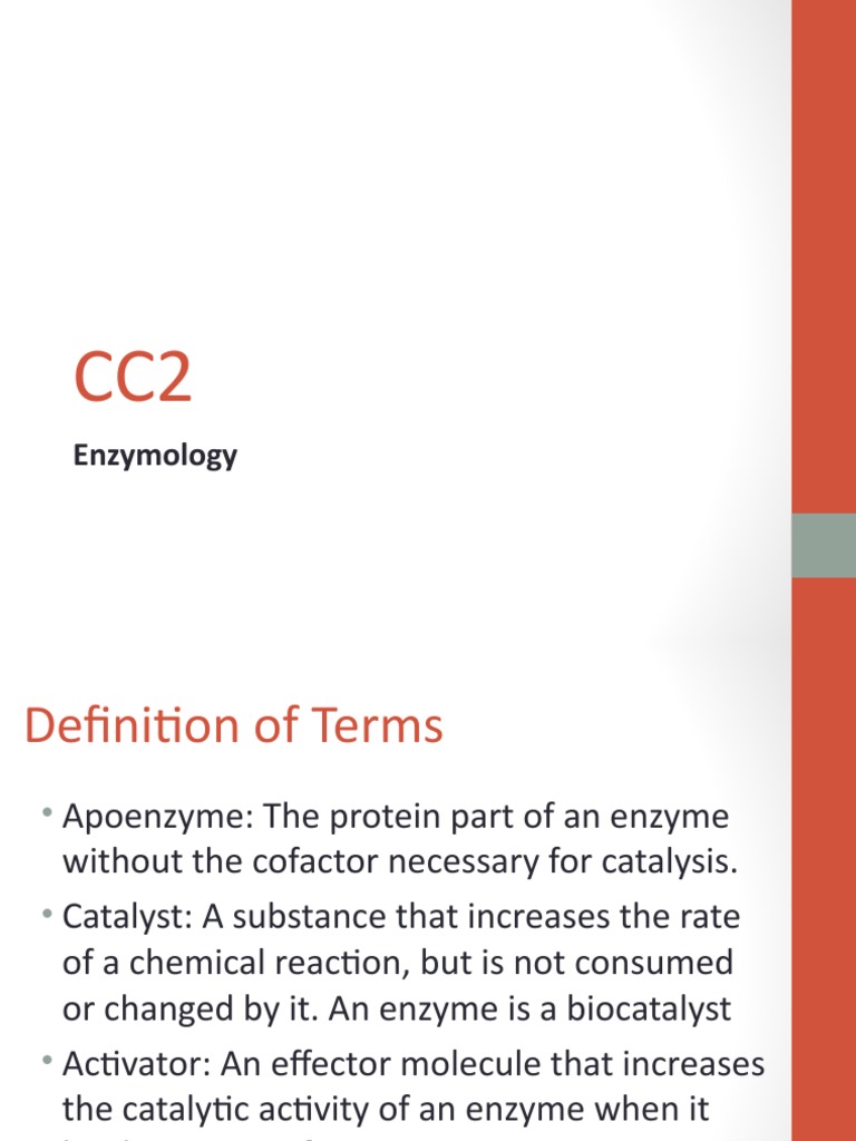 04 Enzymology PDF Cofactor (Biochemistry) Enzyme