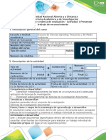 Guía de Actividades y Rúbrica de Evaluación - Actividad 1 Presentar Trabajo de Reconocimiento