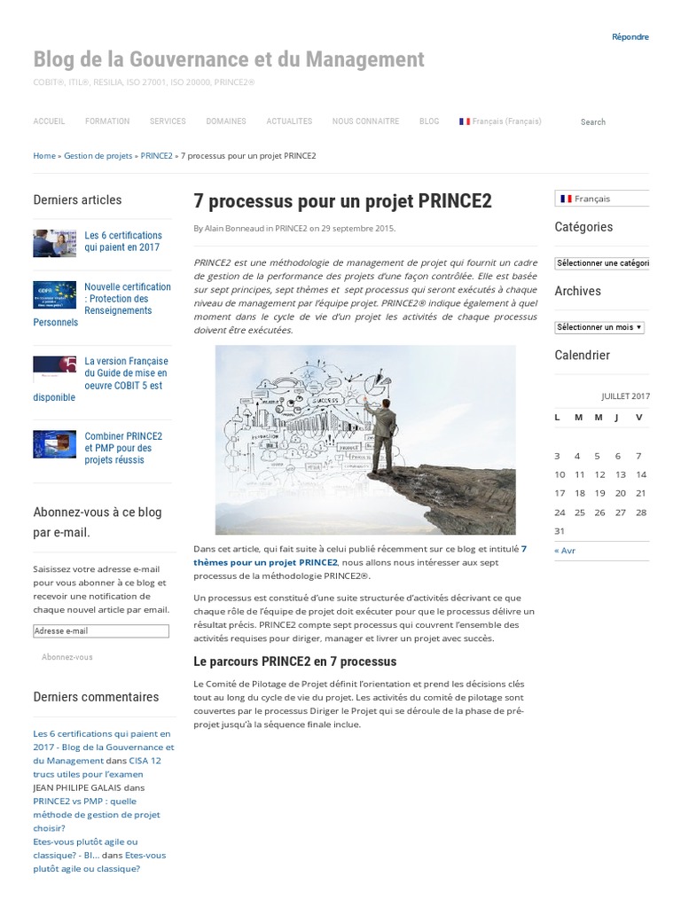 7 Processus Pour Un Projet PRINCE2 - Blog de La Gouvernance Et Du ...