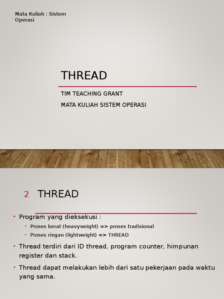 Model dan Keuntungan Thread dalam OS | PDF