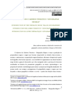 Introdução ao Caderno Temático Geografias Negras: abordagens críticas sobre raça e espaço