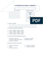 Examen Del Iii Trimestre de Ciencia y Ambiente