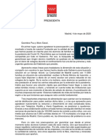 Carta de Ayuso A Pau y Marc Gasol