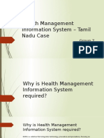 Health Management Information System - Tamil Nadu Case: Group 7
