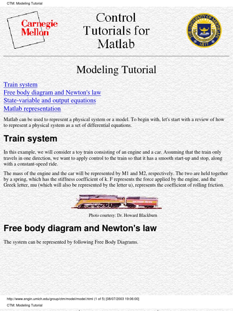 Modeling Train Engine Forces in MATLAB | PDF | Control Theory | Force