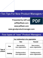 Ten Tips For New Product Managers