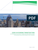 COVID-19 Economic Transition Team Report