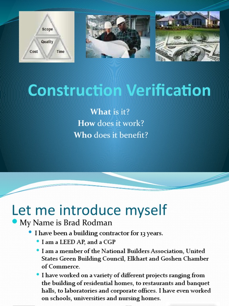Construction Verification Process Overview | PDF | Loans | Leadership ...