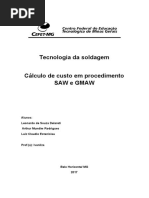 Cálculo de Custo de Soldagem