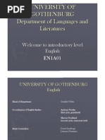 Intro EN1A01 Autumn 2010 for gothenburg university