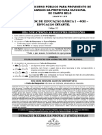 BOOK - 302 - Professor de Educação Básica - Educação Infantil - 40h PDF