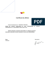 Certificat de Afiliere