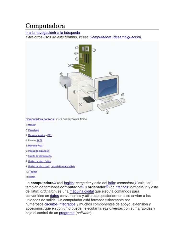 Computador 1 | PDF | Hardware de la computadora | Equipo de oficina