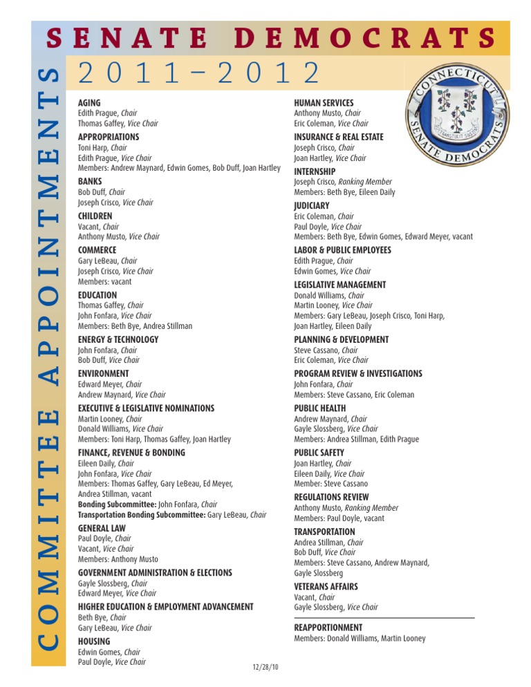 Gary LeBeau's Committee Roles 2011-2012 | PDF | The United States ...