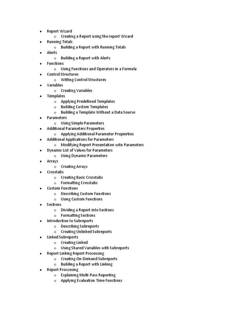 Comprehensive Guide to Report Building | PDF