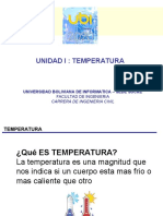 Unidad I Temperatura