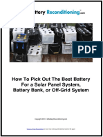 How To Pick Out The Best Battery For A Solar Panel System, Battery Bank, or Off-Grid System
