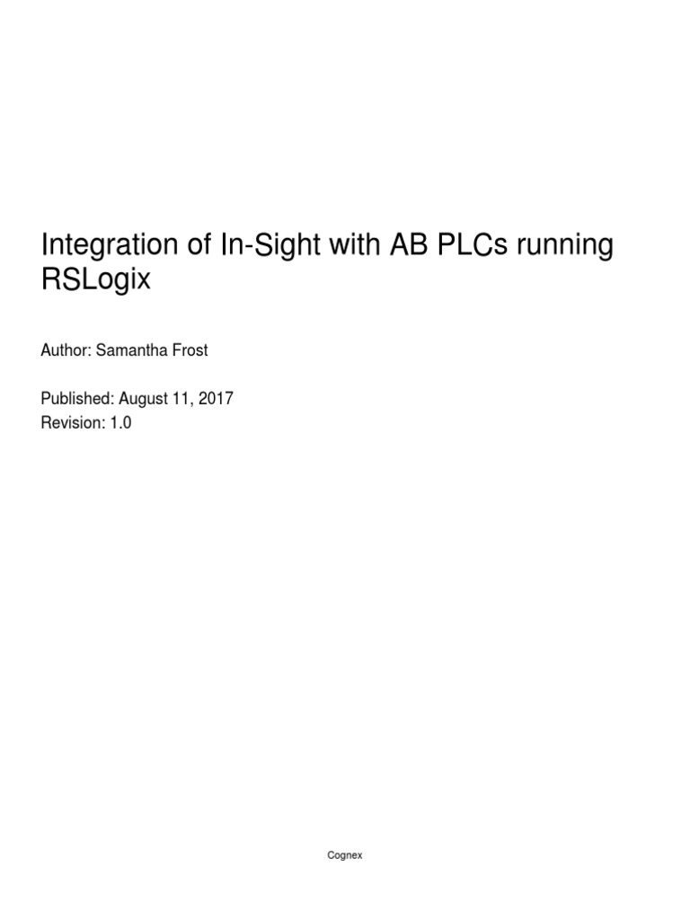 Integration With RSLogix v1 PDF | PDF | Programmable Logic Controller ...