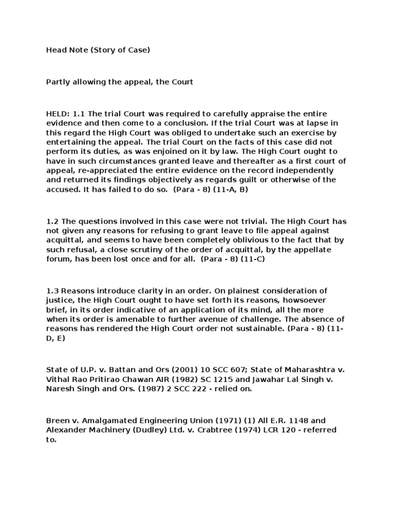Head Note 2 | PDF