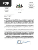 Sen. John DiSanto's letter calling for Labor & Industry secretary's resignation