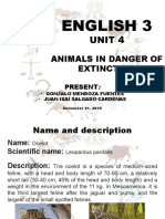 English 3: Animals in Danger of Extinction
