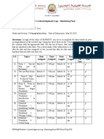 Student's Acknowledgement Logs - Monitoring Form