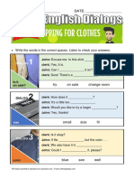 Basic English Dialogs Clothes