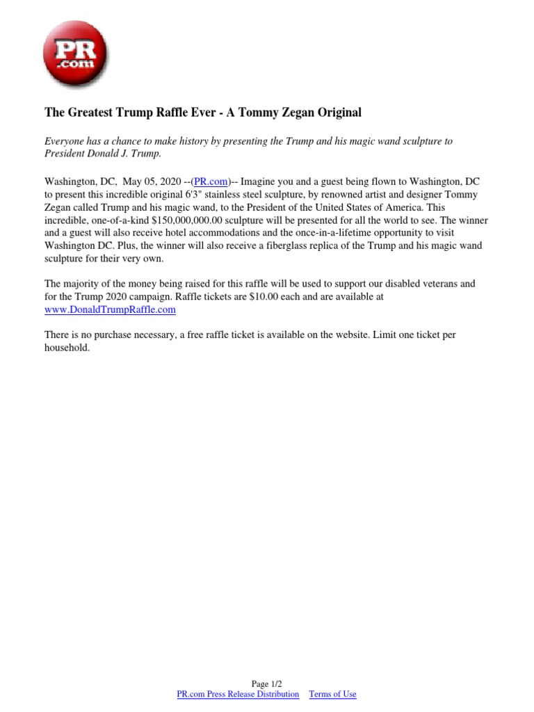 The Greatest Trump Raffle Ever - A Tommy Zegan Original | PDF | Trump ...