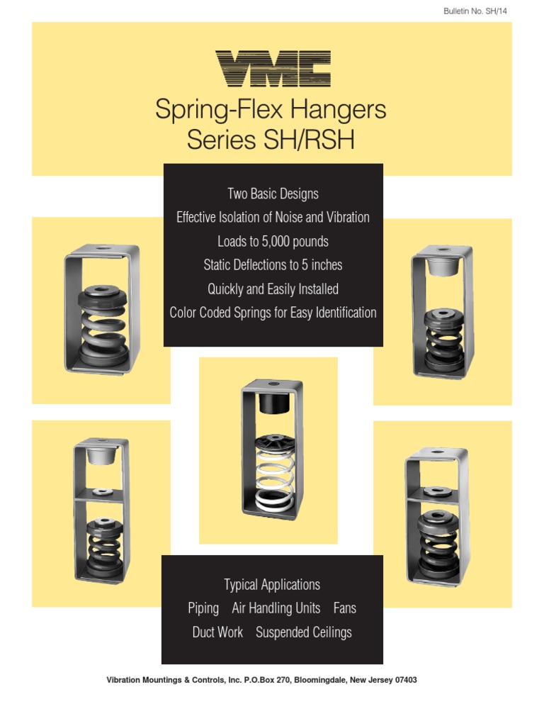 SpringFlex Hangers Series SH/RSH Vibration Mountings & Controls, Inc