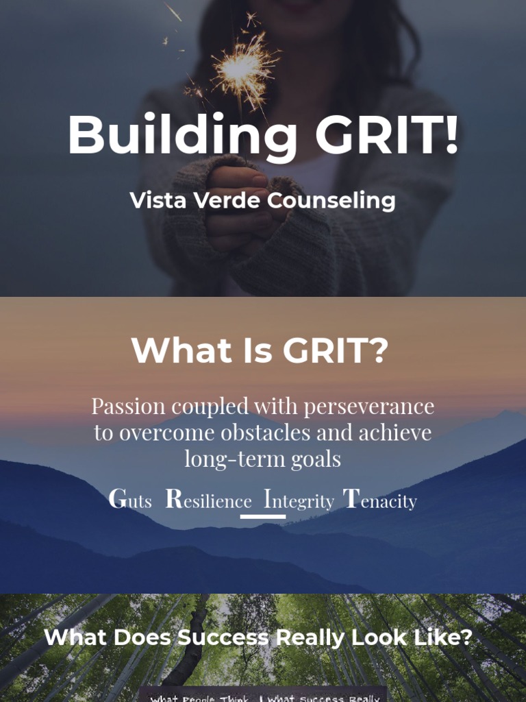 Building GRIT: Keys to Student Success | PDF | Grit (Personality Trait ...