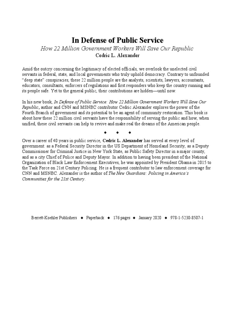 Importance of Public Service Workers | PDF | Politics | Social Science