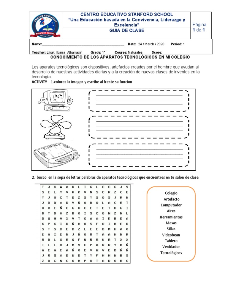Actividades de Tecnología para Primer Grado | PDF