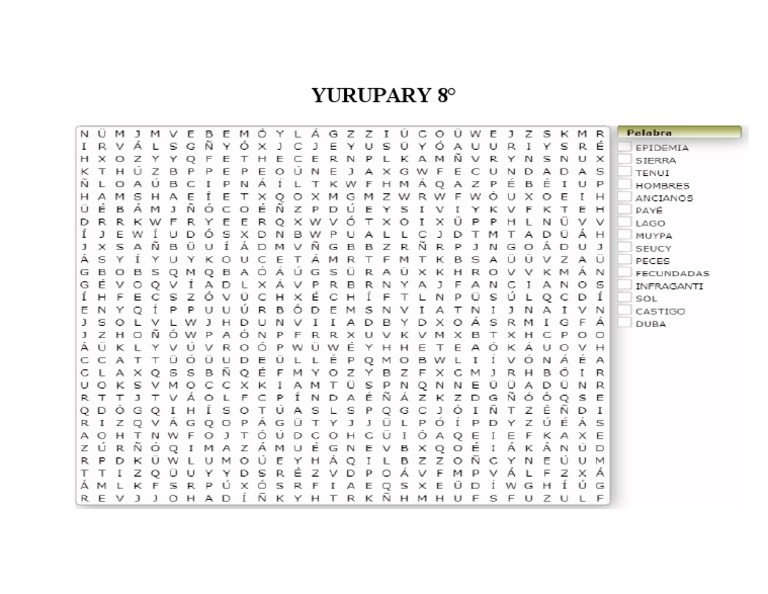8 Yurupary Guia 3 Sopa De Letras Hugo Guzman
