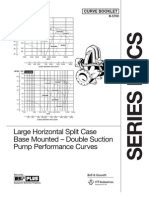 Large Horizontal Split Case Base Mounted - Double Suction Pump Performance Curves