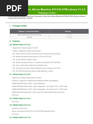 Schneider Electric Altivar Machine Atv3 Dtm Library V1 3 2 Releasenotes Pdf Booting Operating System