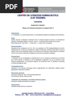 Ficha Técnica de BinCaf: Uso y Precauciones | PDF | Medicamentos con receta