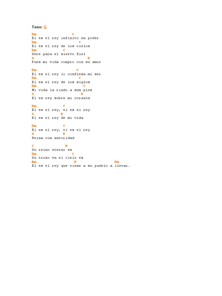 El Rey: Letra y Acordes | PDF