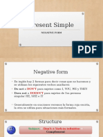 Present Simple Negative Form