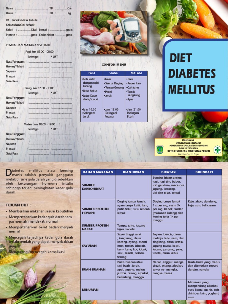 Menu Diet Diabetes Melitus Sehat | PDF
