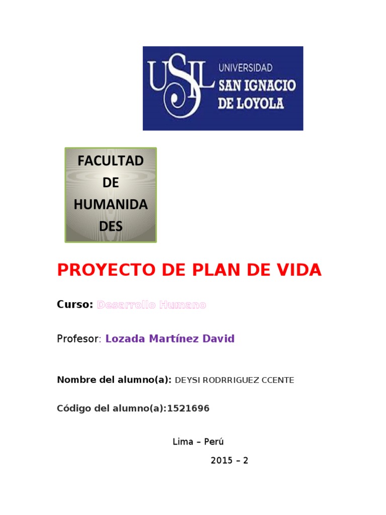 Proyecto de Vida Personal | PDF | Las emociones | Conceptos psicologicos