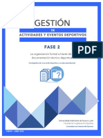 Gestión de eventos deportivos: La documentación técnica