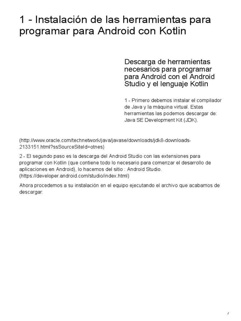 01 Instalación de Las Herramientas para Programar para Android Con ...