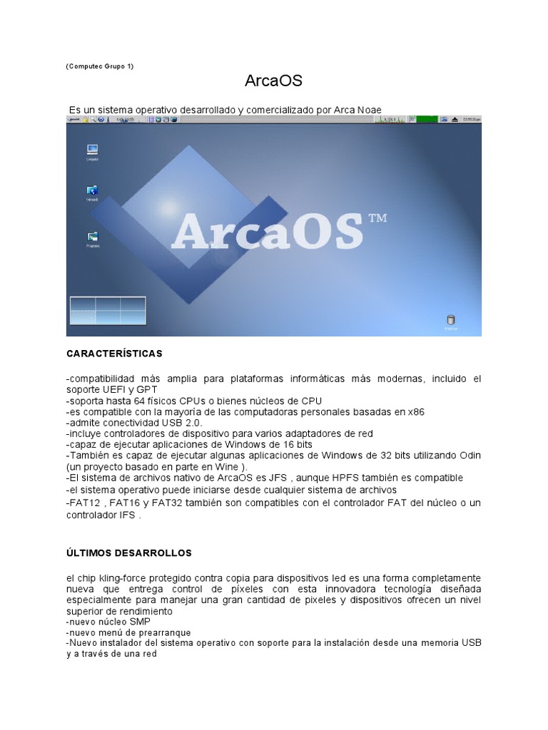 ArcaOS: Sistema Operativo Avanzado x86 | PDF | Juegos y actividades ...