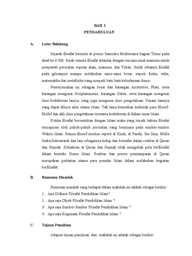 Filsafat Islam Dan Objek Filsafat