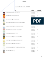 Shopping List: Vitamins & Body Care Price Quantity