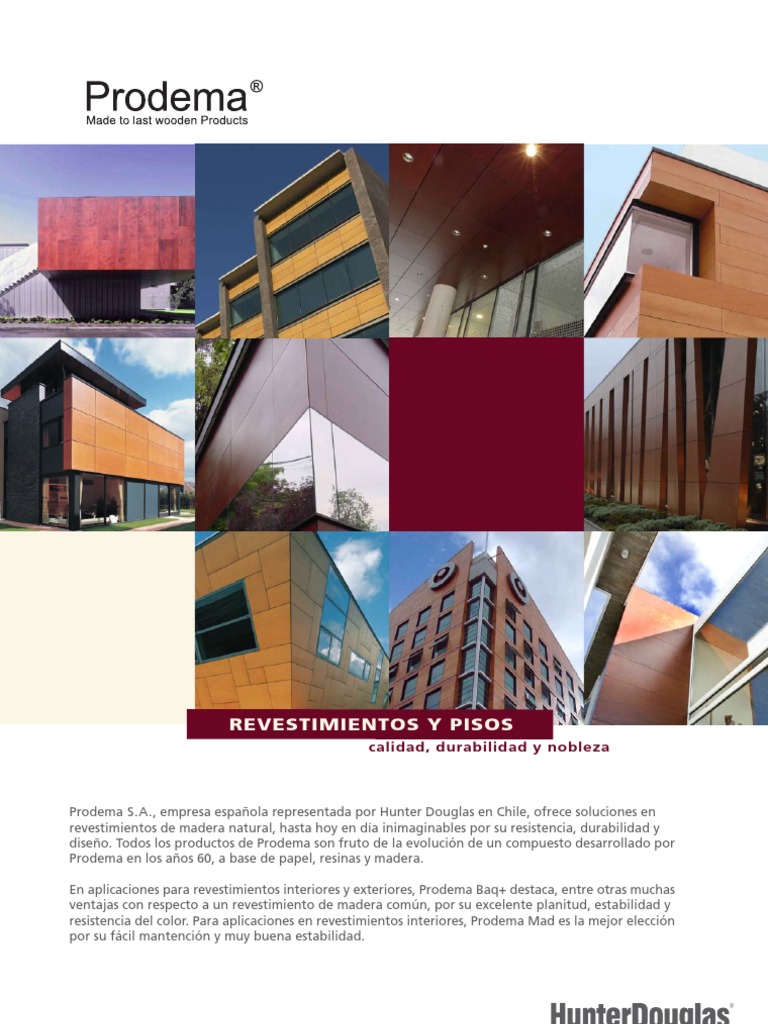 Revestimientos Prodema: Madera Baquelizada | PDF | Madera | Revestimiento