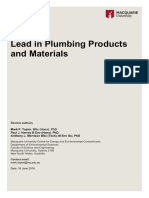 Lead in Plumbing Products and Materials