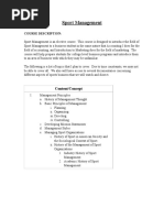 Sport Management Syllabus PDF