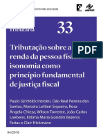 TD - 33 Tributação Sobre A Renda Da PF Isonomia Como Princípio Fundamental Da Justiça Fiscal